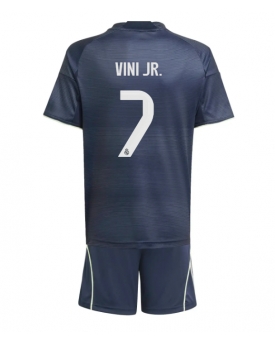 Real Madrid Vinicius Junior #7 Maglia Gara Trasferta Repliche 2025-26 Bambino Maniche Corte